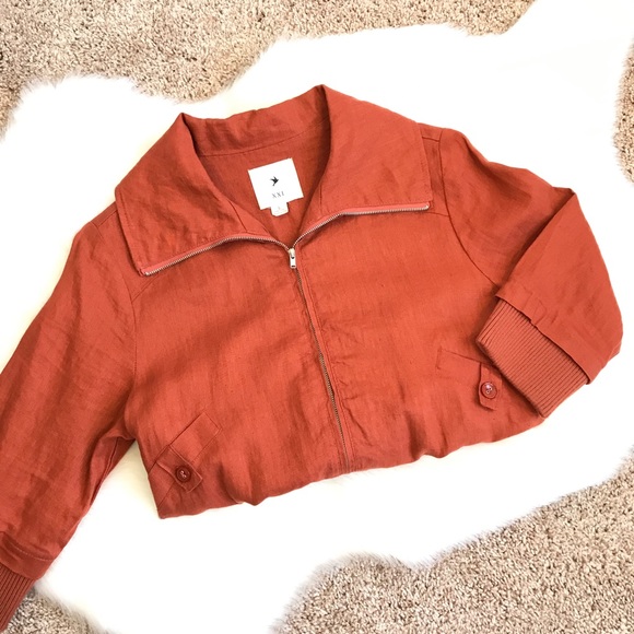 🚫SOLD🚫 Burnt Orange Linen Cropped 3/4 Sleeve - Picture 12 of 16